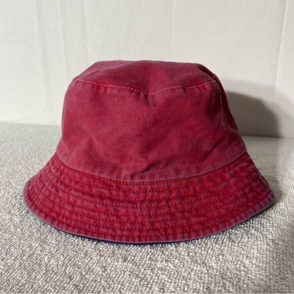 Vintage Reversible Blue Red Bucket Hat - Picture 2 of 13